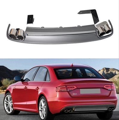 AUDI A4 2008-2012 IÇIN UYUMLU S4 GORUNUM DIFUZOR VE EGZOZ SETI